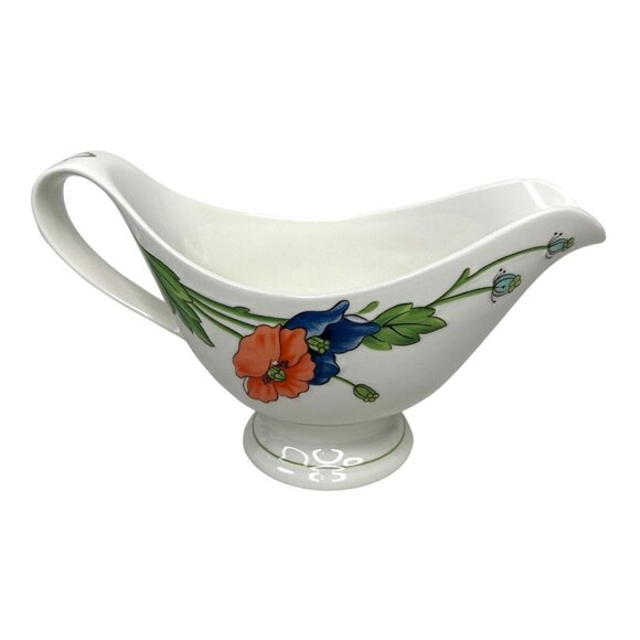 Villeroy & Boch Amapola Gravy Boat Porcelain Floral Design Made In Germany - Picture 3 of 7